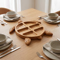 Turtle-Shaped Wooden Tray for Serving