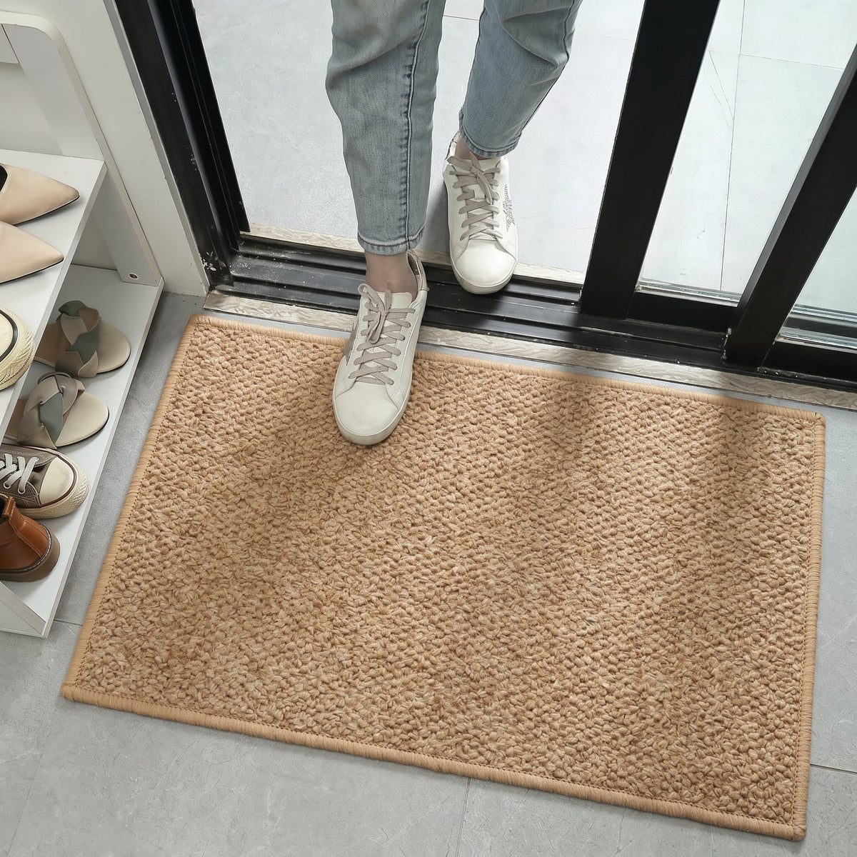 Non-Slip Woven Entry Mat with Grip Base