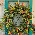 Spring Floral Wreath for Front Door - Seasonal Home Decoration