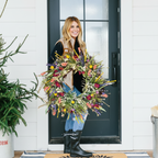 Spring Floral Wreath for Front Door - Seasonal Home Decoration
