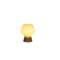 Mushroom-Shaped Glass Lamp – Vintage Ribbed Design for Bedside Use