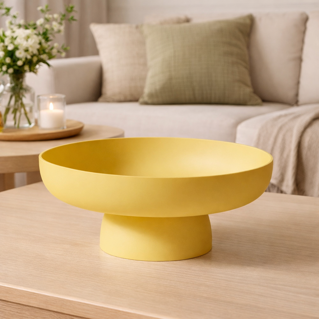 Decorative Ceramic Serving Bowl for Kitchen Counter - Retro Fruit Design