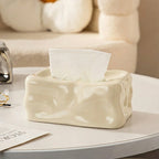 Artistic Wave Ceramic Tissue Holder