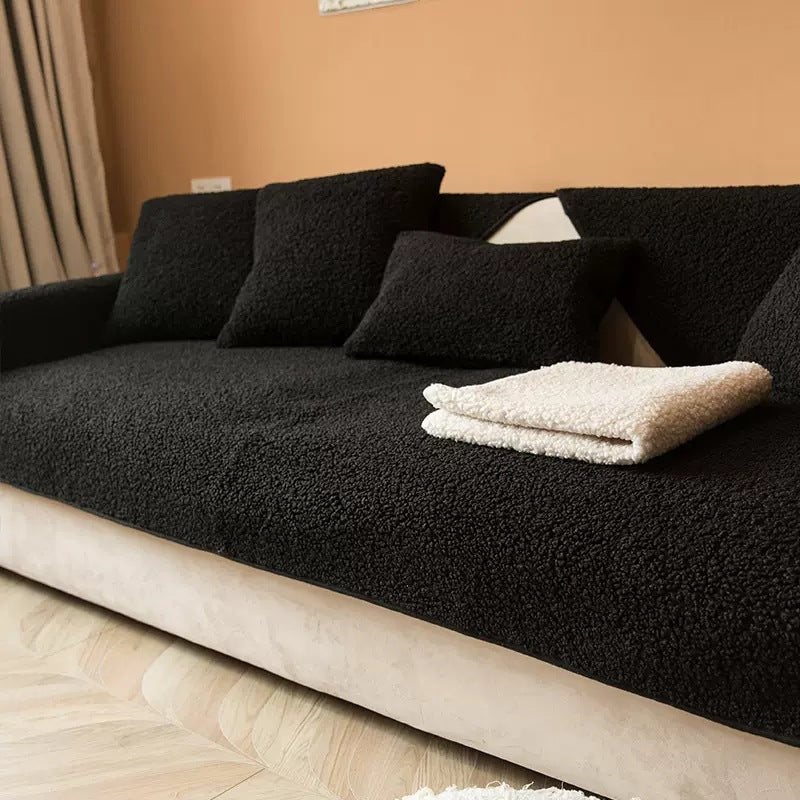 Teddy Sherpa Couch Protector – Soft and Cozy Cover